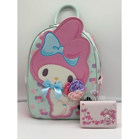 Her Universe My Melody Pastel Floral Mini Backpack Set B - Picture 1 of 11